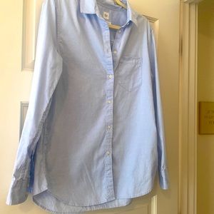 Gap light Blue Cotton Fitted long sleeve shirt